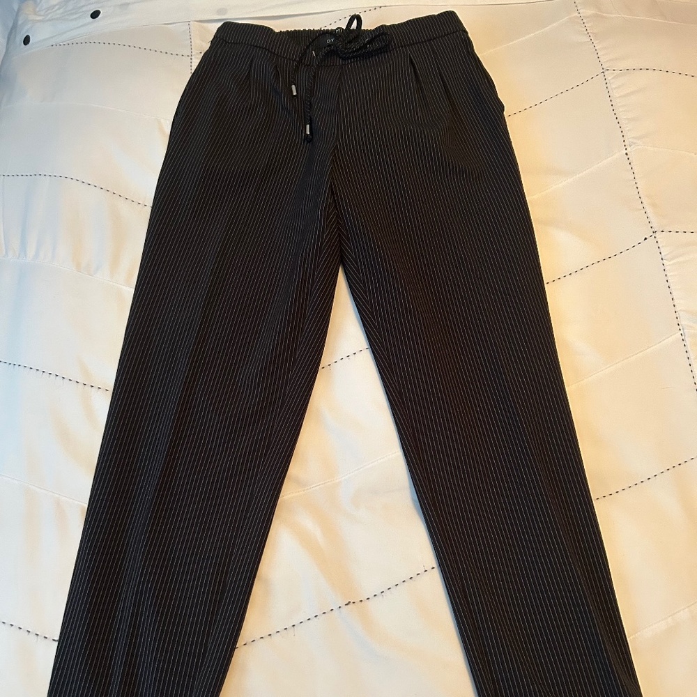 Black and white pin striped pants